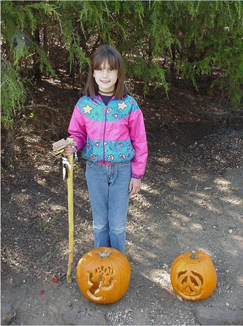 Christine Albrecht with pumpkins.JPG